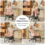 Chaise de bureau ergonomique à pieds croisés multi-positions pour adultes, fauteuil pivotant de méditation et de TDAH avec support pour le dos et base roulante