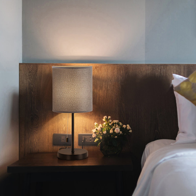 Metal Table Lamp, Brown
