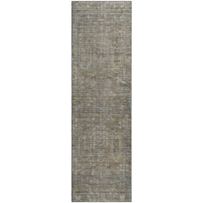 Premium Machine Washable Prisco Taupe Rug