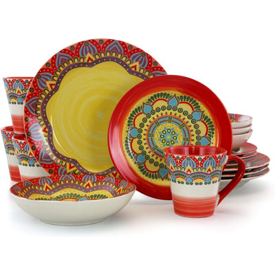 Tarrago Stoneware Dinnerware Set 16 Piece - Service for 4