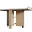 Table de salle à manger pliante, table de salle à manger polyvalente avec 2 roulettes et 2 supports de rangement, table de salle à manger peu encombrante, table de cuisine pliante