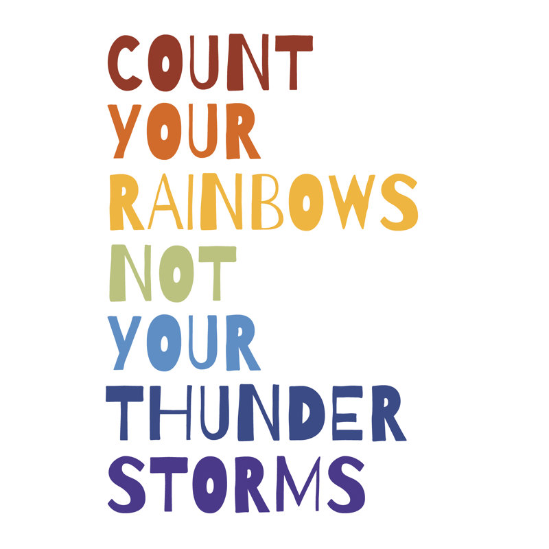 Count Your Rainbows Warm by Wild Apple Portfolio - Wrapped Canvas Print, 76cm H x 51cm W