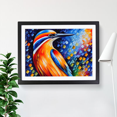 Kingfisher Bird Vol.6 Abstract - Framed Print