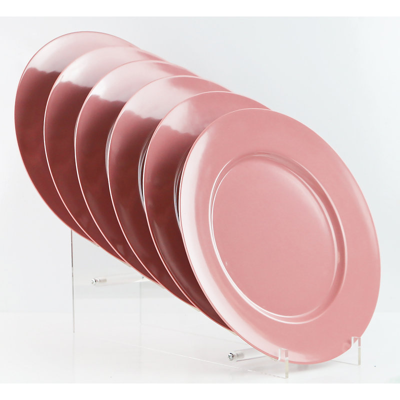 Assiette plate en mélamine 11 po Alicio, Rose