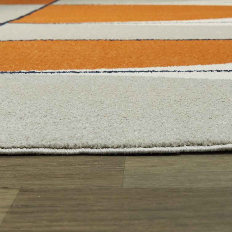 Robin Gray & Orange 1/4 Rug'd Chair Mat – Natural Rug Co