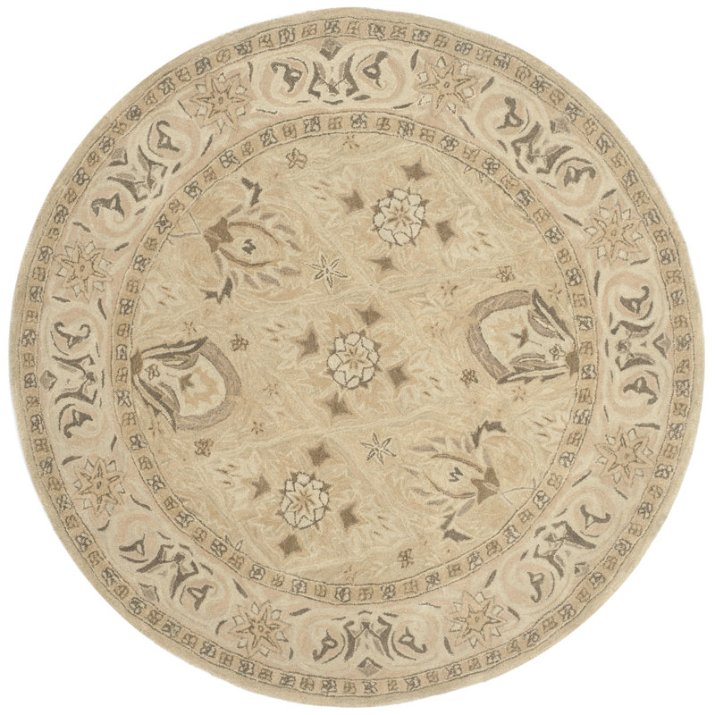 Tingley Hand Tufted Wool Pile Oriental Rug, Round 6'