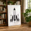 Rocket Fleet Ascent Mid-Century - Wrapped Canvas-1696922220-1696922221