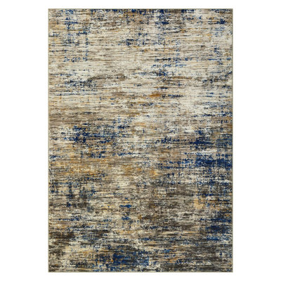 Abstract Machine Printed Area Rug