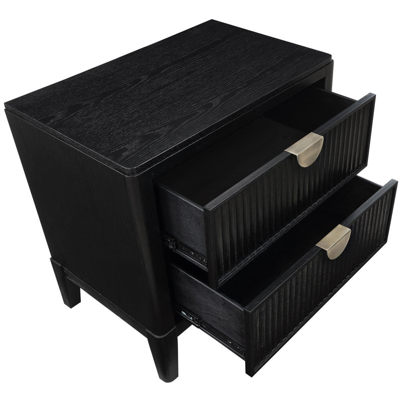 Rogalski 4-piece Upholstered Cal King Bedroom Set Black, California King