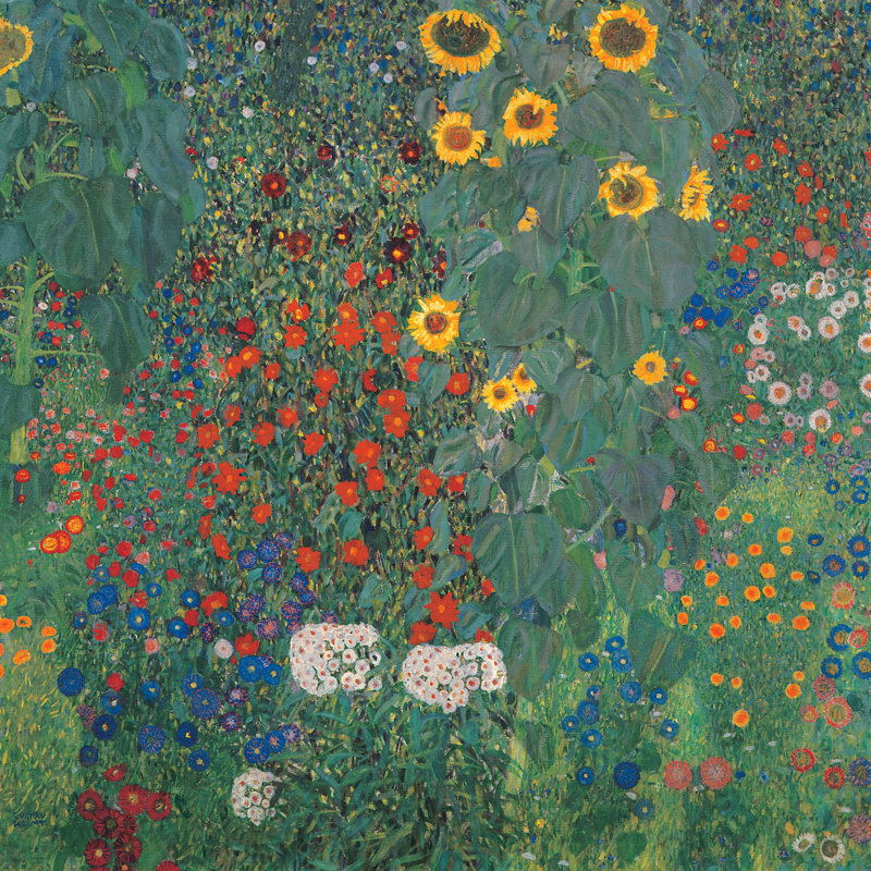 Garden With Sunflowers by Gustav Klimt - Wrapped Canvas Print, 91cm H x 91cm W x 3.8cm D