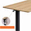 Bureau électrique debout, bureau à hauteur ajustable, bureau assis-debout 24 po x 48 po, plateau en acajou / bois naturel-1145626407