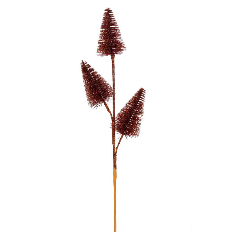 20" Artificial Glitter Cone Tree Spray. Includes 6 pieces per bag., Orange