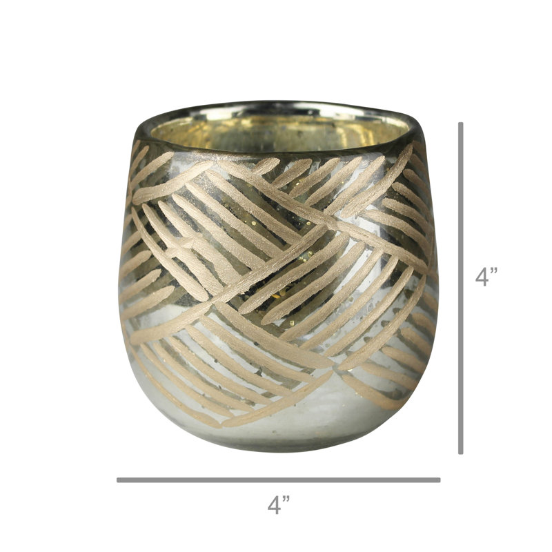 4'' H Glass Tabletop Votive Holder