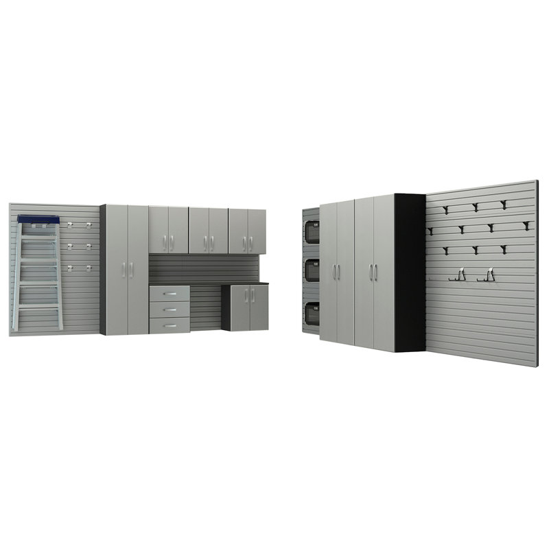 Armoire 9 pièces Flow Wall, Argent argent