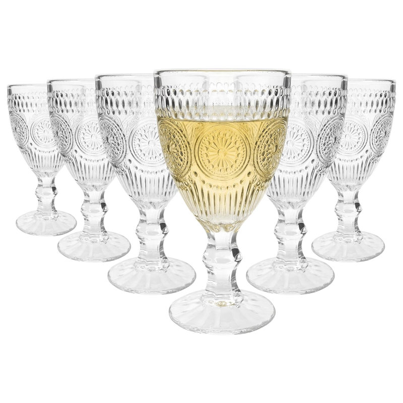 Argon Tableware Amore Ribbed Wine Glasses, Pack of 6