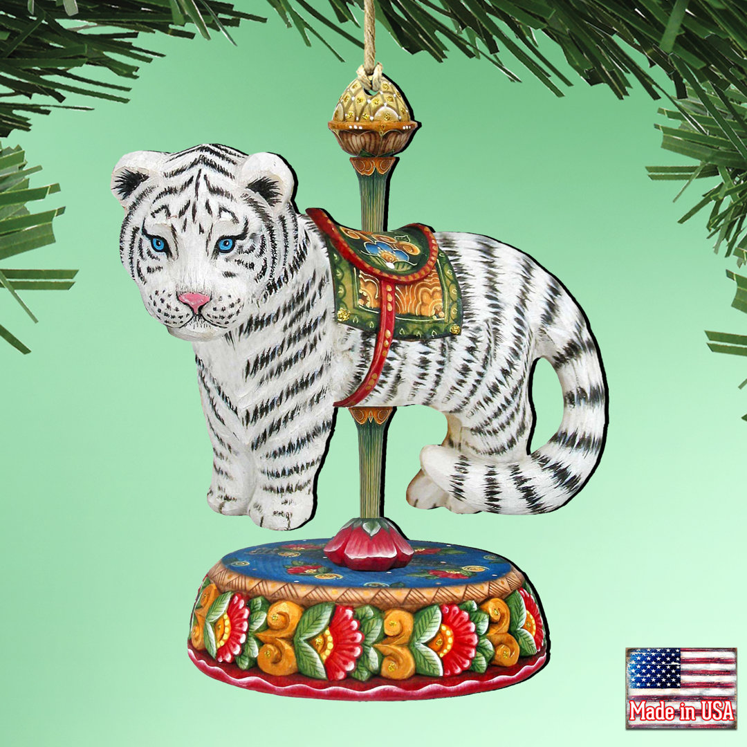 5.5'' Handmade Wood Animals Holiday Shaped Ornament The Holiday Aisle®