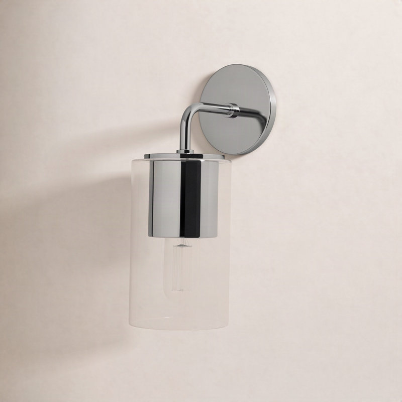 Kassia Steel Armed Sconce, Polished Nickel