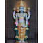 «Lord Debum Perumal Tanjore» debout, peinture avec Devi Lakshmi | Super visage en relief 3D | Avec cadre