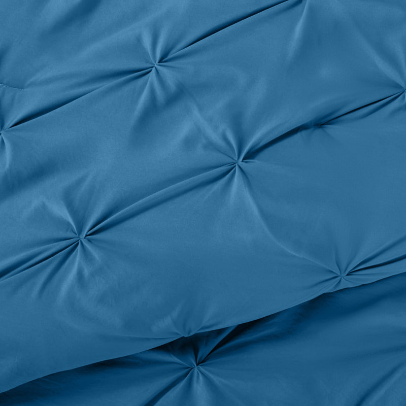 Microfiber Solid No Pattern Colour Duvet Cover Set with Pillowcases, Washed Blue, Single Duvet Cover Set + 1 Pillowcase
