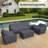Reata HDPE 5-Piece Outdoor Conversation Sets Group Seating Patio Furniture Covers