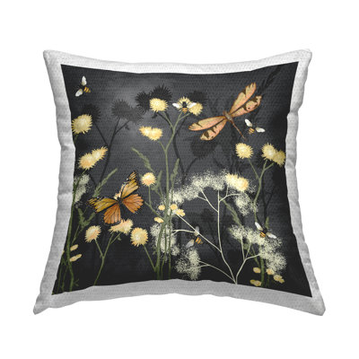 Floral Outdoor Throw Pillow