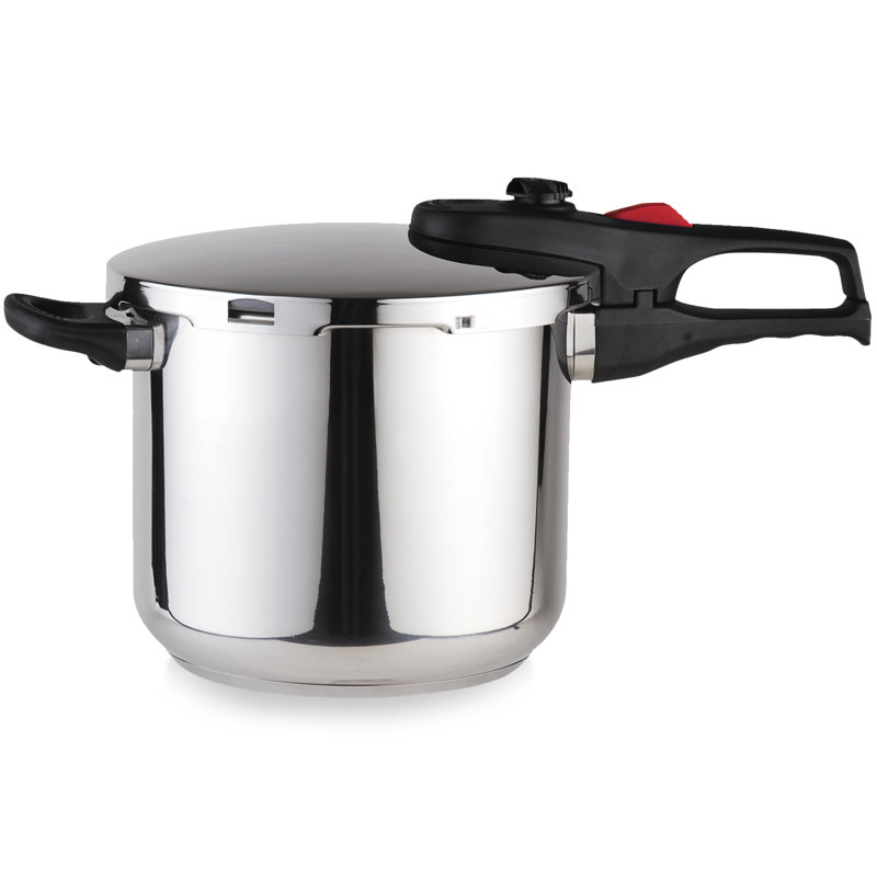 Autocuiseur 6,3 pintes Magefesa - Acier inoxydable 18/10, compatible avec l'induction, fond de diffuseur de chaleur à 5 couches, 5 systèmes de sécurité, répartition uniforme de la chaleur