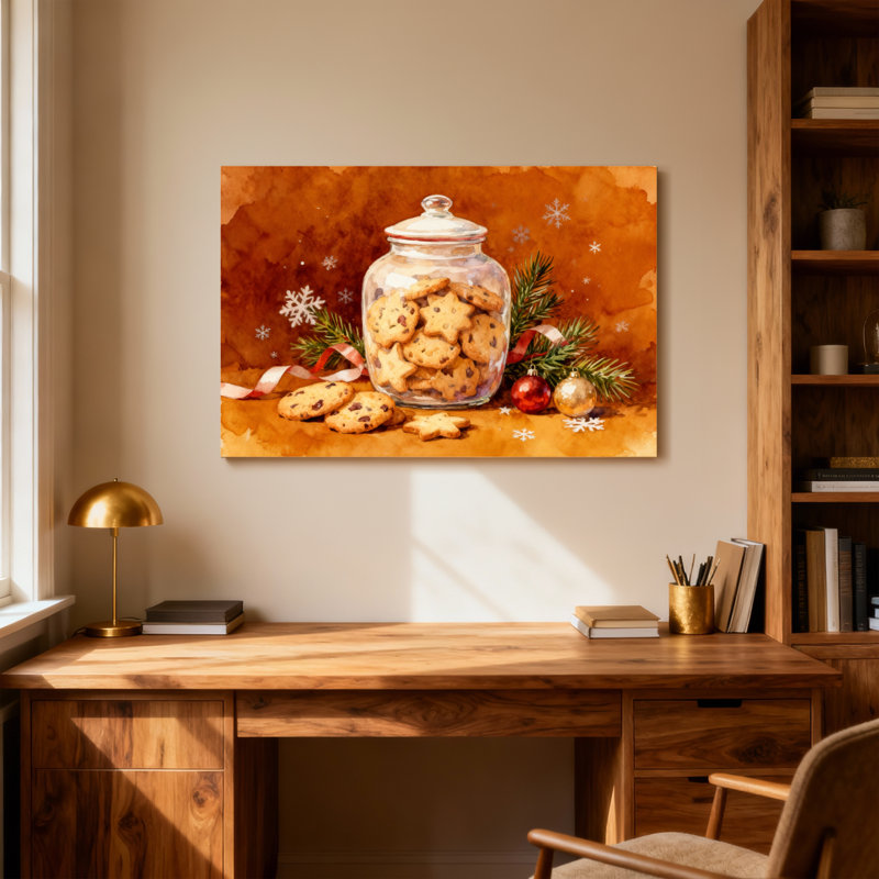 Bocal de Noël avec décorations, H 32 po x l 48 po