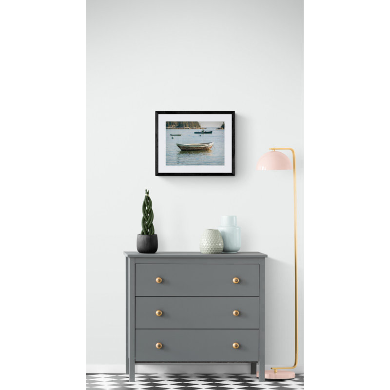 Old Dory_Stonington Maine Print by Tom Kostes, Black Framed Canvas, 24" H x 32" W