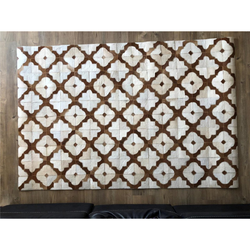 Mckinney Geometric Cowhide 120cm X 180cm Area Rug