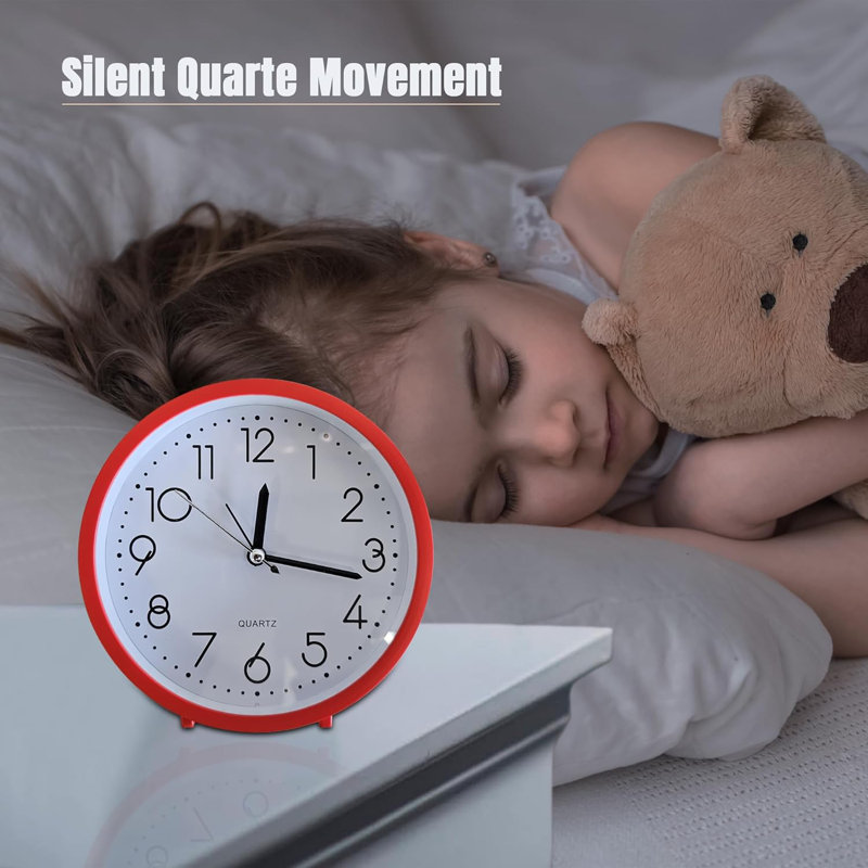 Quartz Movement / Crystal Alarm Tabletop Clock Red
