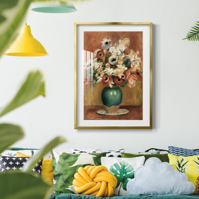 Vintage Floral Print CCCLX -Framed Print