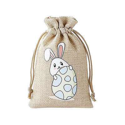 Backpack Easter Bunny Party Candy Box Gift Bag Gift Packaging Linen Drawstring Bag Candy Easter Eggs Bag