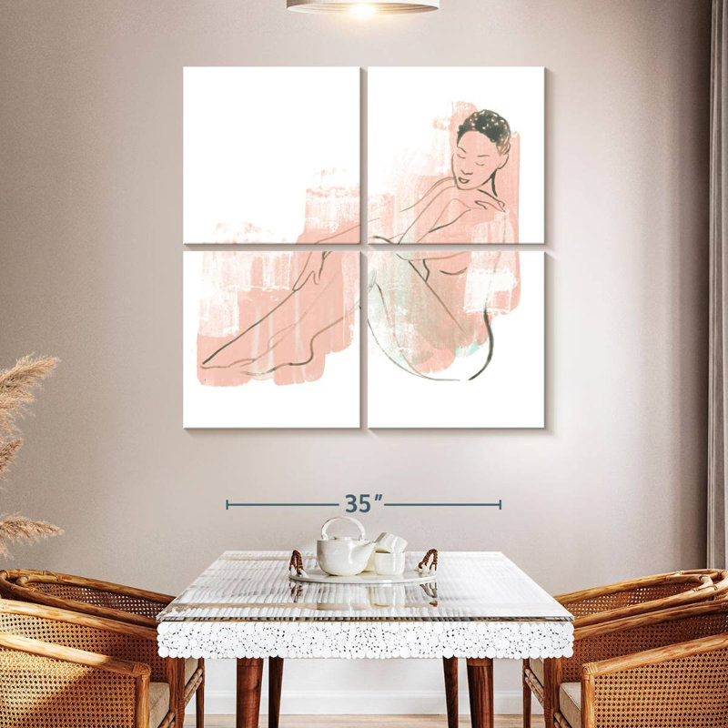 Leisha, bloc de couleurs, figure I, H 45 po x l 45 po