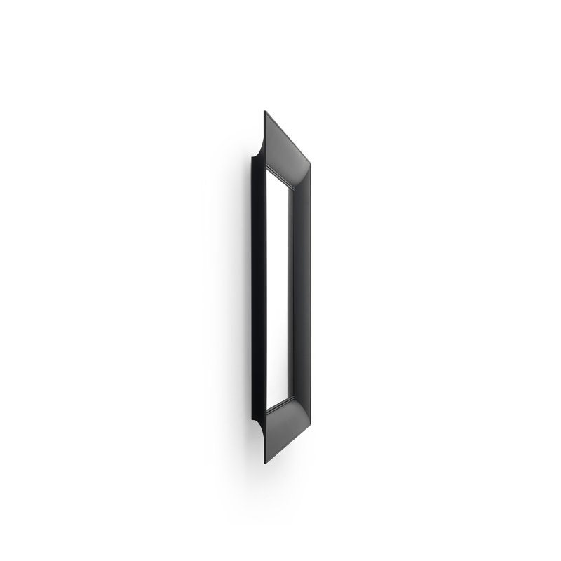 Ghost Flat Metallic Polycarbonate Wall Mirror, Black
