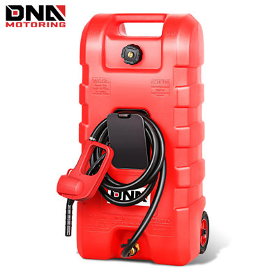 58L Portable Fuel Caddy Tank Container for Gasoline Diesel Light Oil,13 Gallon, 2 Gal/Min,Red