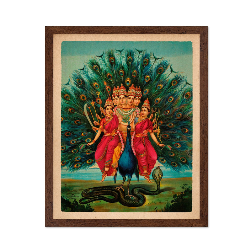 Raja Ravi Varma, Affiche, H 08 po x l 10 po, Encadrement brun