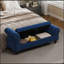 Banc de lit en velours capitonné avec rangement 64,5 po-2143219897