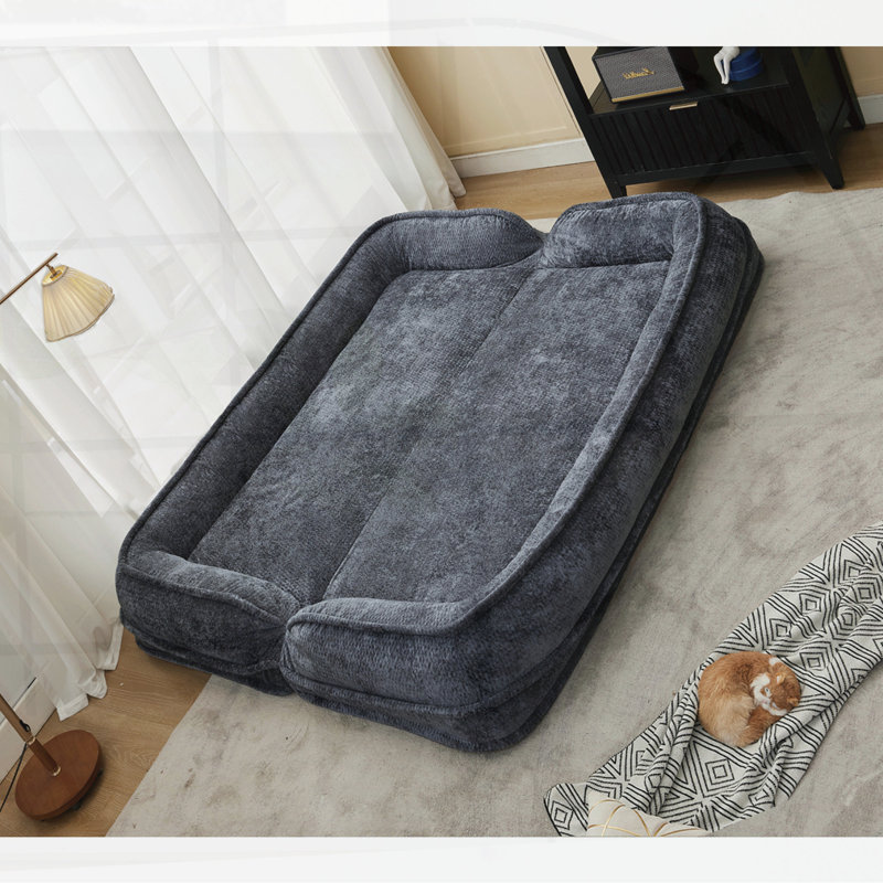 Lit convertible pour chien en couple, Gris foncé