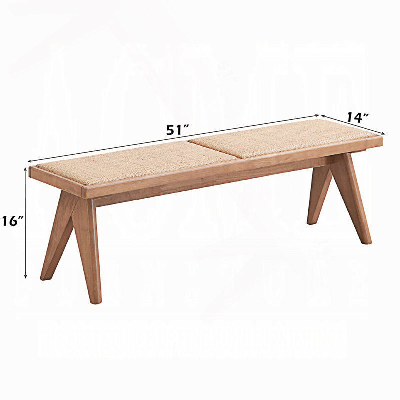 Banc décontracté en rotin