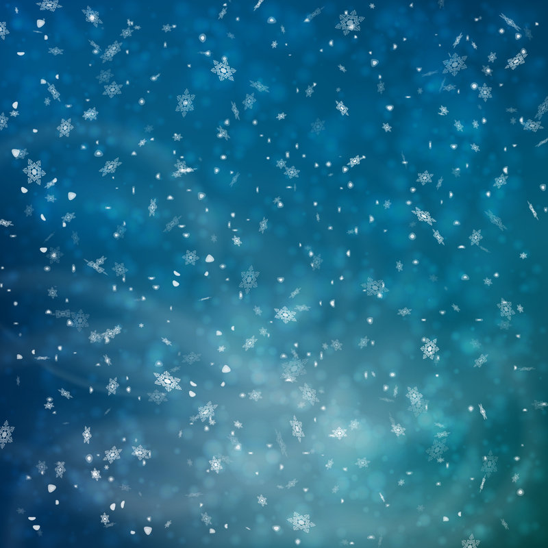 Abstract Snowy Background by Kostins - Wrapped Canvas Print, 76cm H x 76cm W