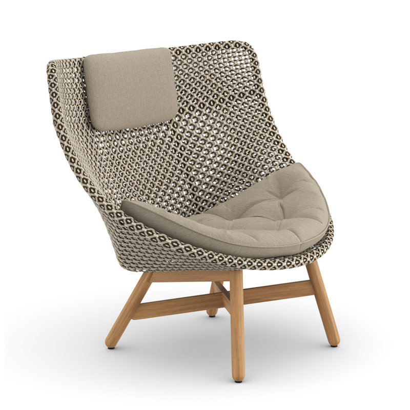 Mbrace Wingback Chair, Natura Dark Gray, Arabica