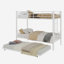 Lit superposé robuste au-dessus d'un lit simple / l / blanc-1874649976
