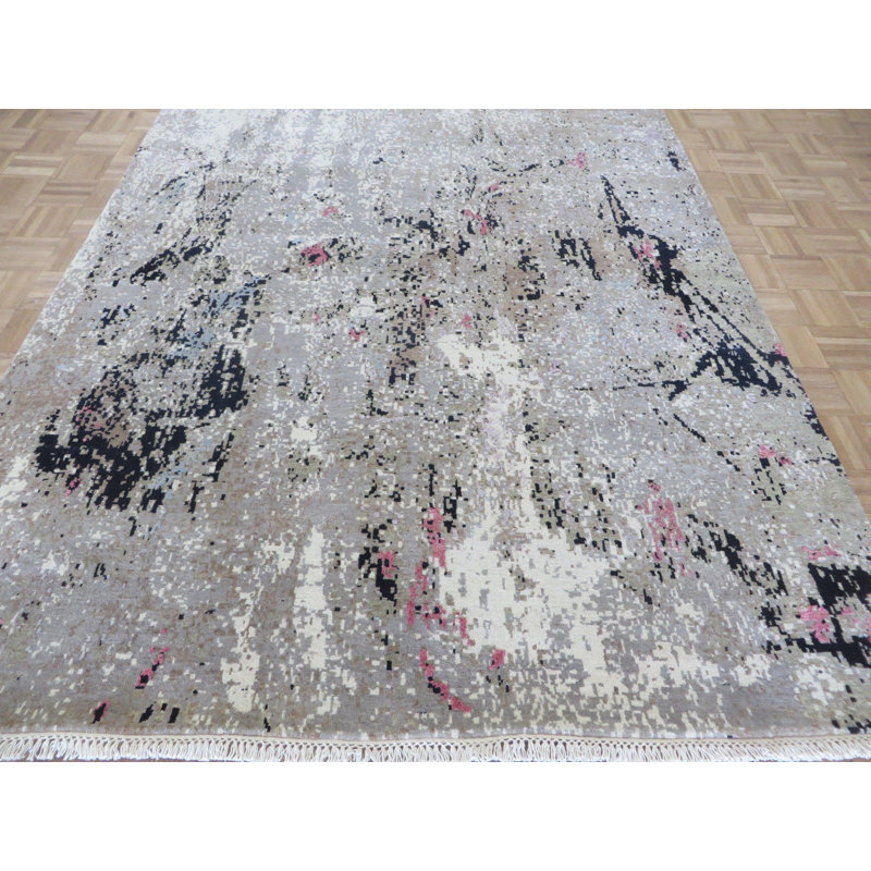 Tapis de zone noué la 5 pi 11 po x 9 pi one-of-kind à la main Driffield