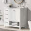 36" Bathroom Vanity With Sink Top, Bathroom Vanity Cabinet With Two Doors And Two Drawers, Solid Wood, Open Shelf, Mdf Boards, One Package, White