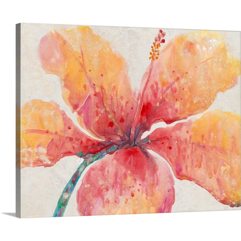 Art mural sur toile Blooming Hibiscus, Toile tendue, H 32 po x l 40 po x P 1,25 po
