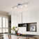 Modern 4-Light Track Lighting Kit, Flush Mount Wall/Ceiling Spot Lights Fixture, LED Track Light With Chrome Flexibly Rotatable Light Head