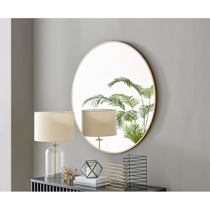 Miroir mural Alcantera, Cuivre, 39,37 po x 39,37 po