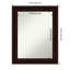 Miroir d'appoint mural en plastique brun-1820010230