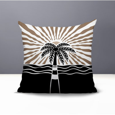 Aky Palm Reversible Indoor/Outdoor Square Pillow