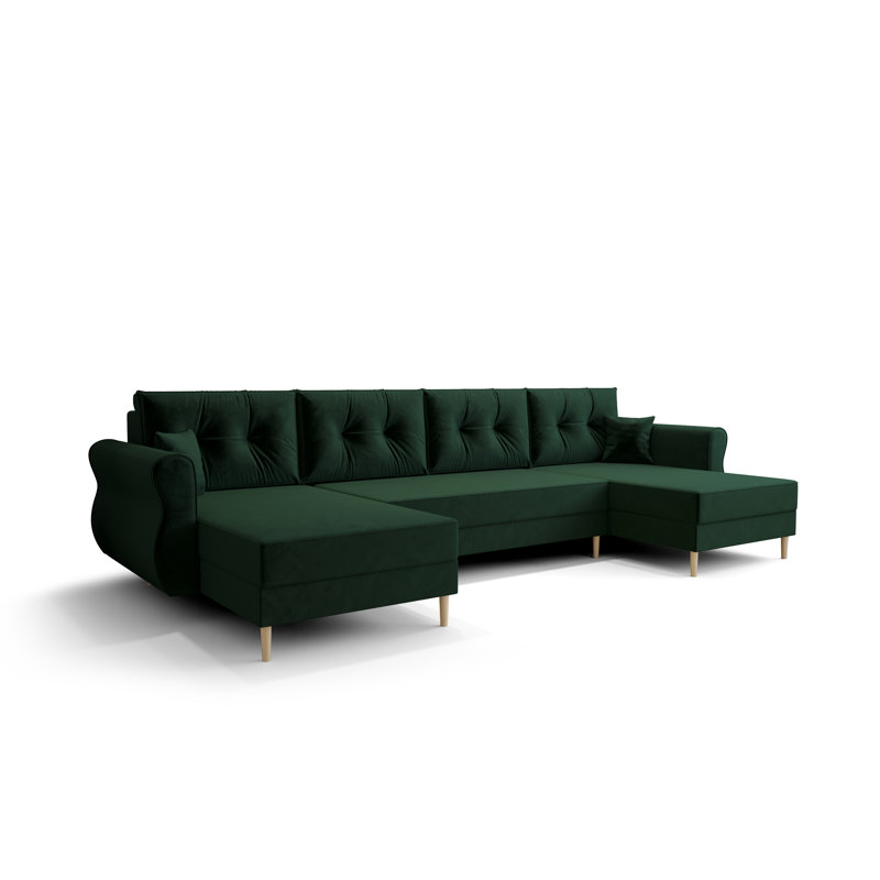 Candis 4 Seater Corner Sectional, Dark green - Itaka10